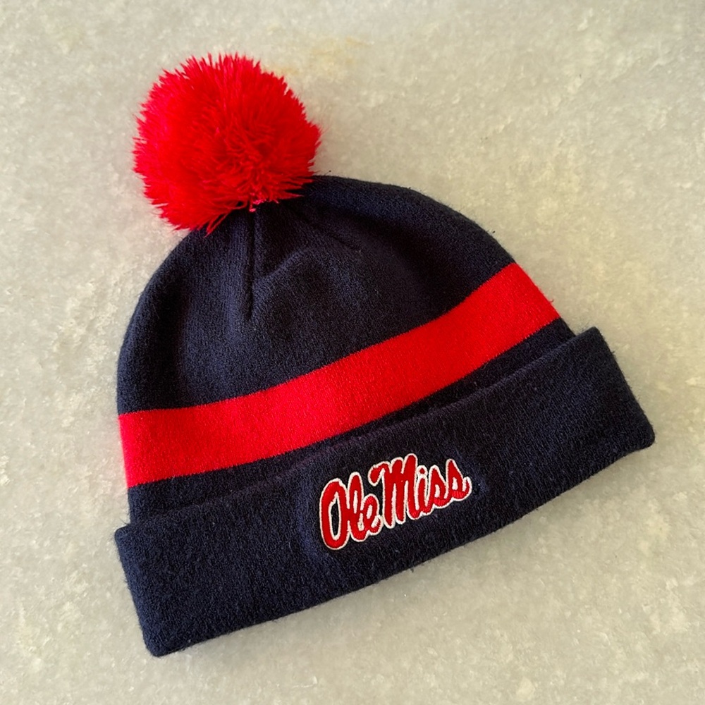 Ole Miss Nike Knit Youth Beanie Embroidered Ole Miss Logo